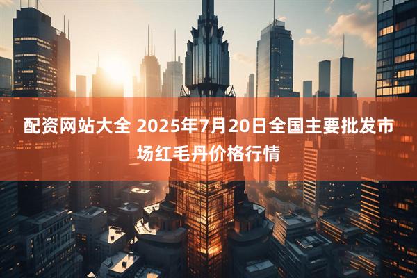配资网站大全 2025年7月20日全国主要批发市场红毛丹价格行情